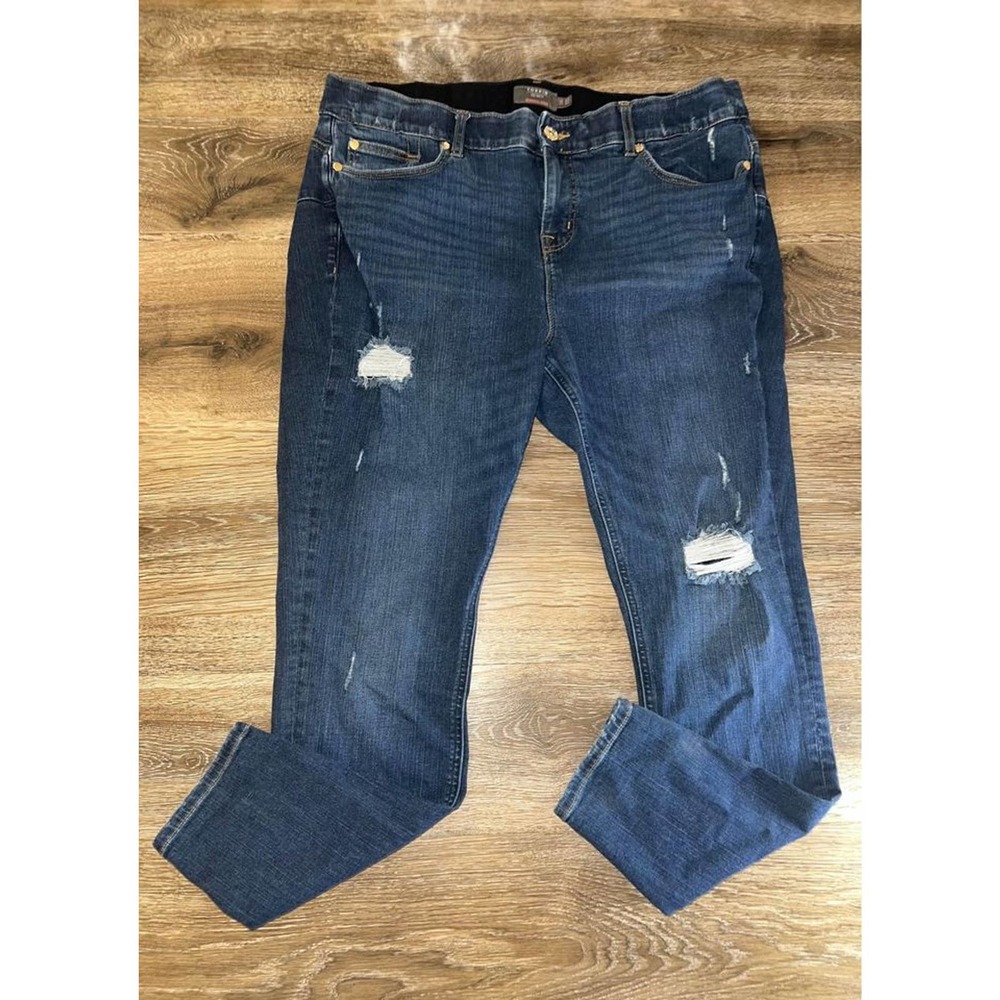 Torrid feel the fit bombshell premium stretch women’s blue jeans size 20R